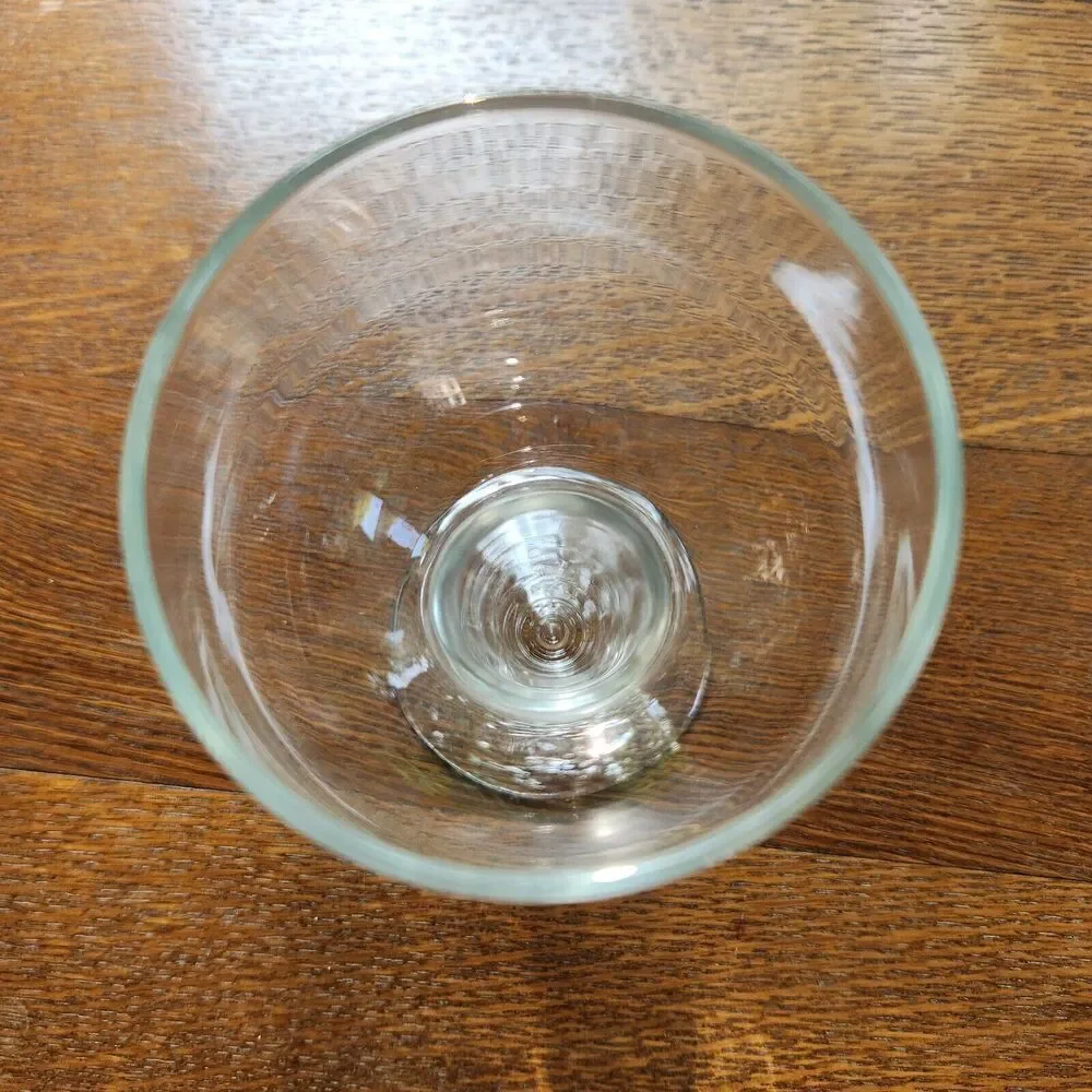 Vintage 16oz Hollow Stem Beer Glasses Mid Century Barware Set Of 2
